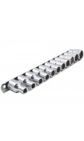 Набор головок 12-гр. 1/2" 11ед.   8~15,17,19,22мм   (на планке) TOPTUL GAAQ1601U-12
