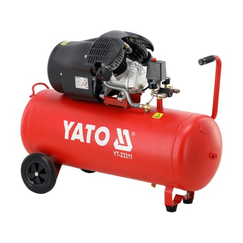 Компрессор 2-цилиндровый YATO –100 л. 230 В, 2.2 кВт, давление ≤ 8 Bar, - 392 л/мин, YT-23311