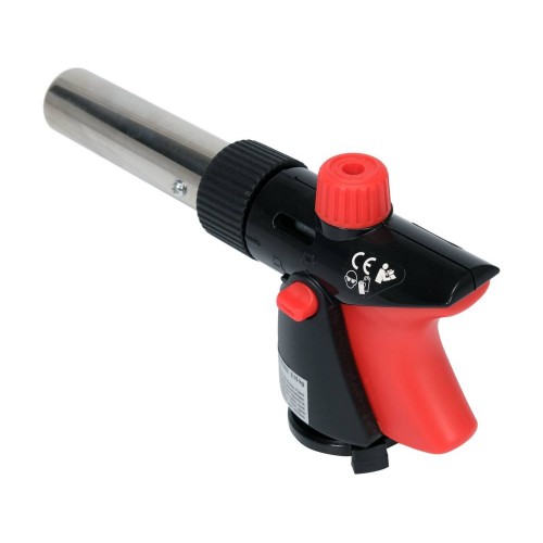 Горелка газовая YATO : цанговое соединение. PIEZO. 360°. до 2 кВт. t= 1300 ºC (EN417) [YT-36712]
