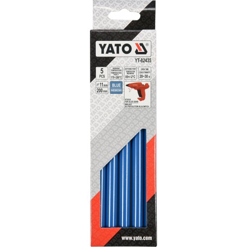 Стержни для термопистолета синие 11.2х200мм (5шт) Yato YT-82435