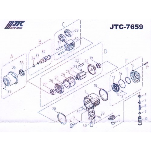Кулька металева до гайковерту 3/4" 7659 JTC (7659-13 JTC)