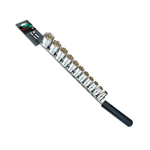 Набір дюймових головок 12-гр. 1/2" 11 од. (на планці)  TOPTUL GBAQ1102