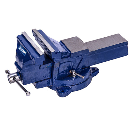 Тиски слесарные чугунные 6"150мм,поворотное,с наковальней. STANDART TSC6-SW