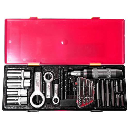 Набор для демонтажа крепежных элементов с повреждённой резьбой,26 предметов.K8261 JTC