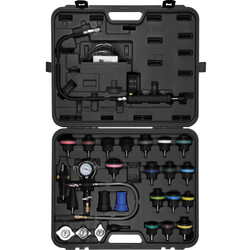 Прибор для проверки герметичности системы охлаждения,28 предметов. YATO YT-06721