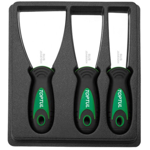 Набор металлических шпателей, 3шт (32мм,50мм,76мм). TOPTUL JGAT0301