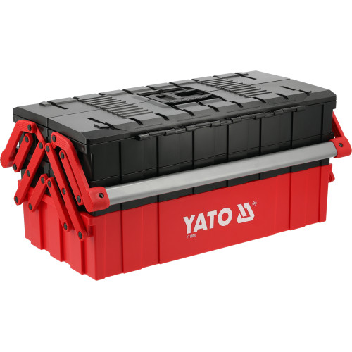Ящик для інструменту розсувний YATO з 5 лотками, пластиковий 460×265×208 мм (YT-08978)
