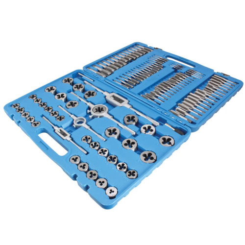 Набор метчиков и плашек метрических (M2–M18),110 предметов. SATRA S-TP110AS