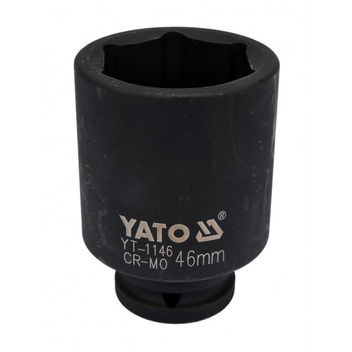 Головка торцевая ударная глубокая 3/4",6-гранная,46мм, длина 90мм. YATO YT-1146