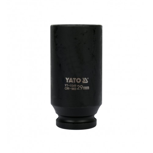 Головка торцевая ударная глубокая 1/2",6-гранная,29мм, длина 78мм. YATO YT-1049
