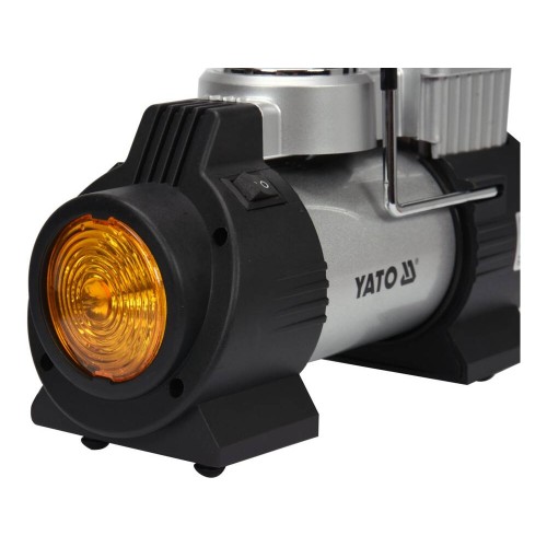 Компрессор автомобильный YATO: 12 В, 180 Вт, 40л/мин + фонарь LED YT-73460