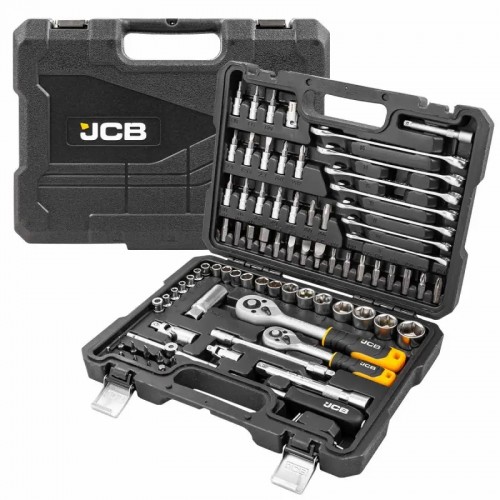 Набор инструментов комбинированный 82 ед. 1/4", 3/8" (6-гр.) (4-22мм) JCB Tools JCB-4821-5DS