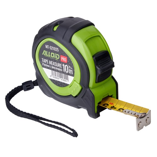 Alloid Pro. Рулетка с фиксатором 10м/25 мм, MT-521025