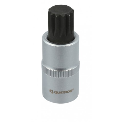 Головка-бита ударная SPLINE 1/2",M15. QUATROS QS50518