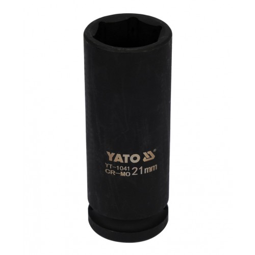 Головка торцевая ударная глубокая 1/2",6-гранная,21мм, длина 78мм. YATO YT-1041