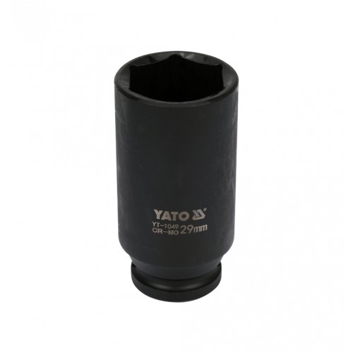 Головка торцевая ударная глубокая 1/2",6-гранная,29мм, длина 78мм. YATO YT-1049
