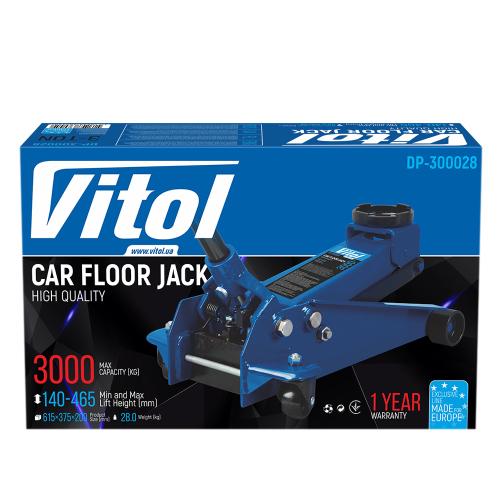 Домкрат подкатной профессиональный 3т 140-465 мм VITOL DP-300028