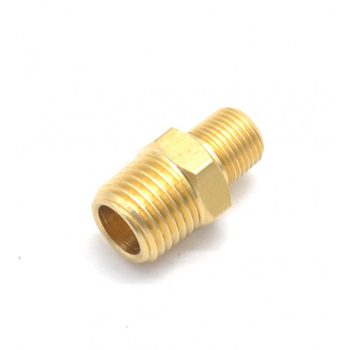 Фитинг латунный (внешняя резьба - внешняя резьба) 1/4" (m) х 1/8" (m)