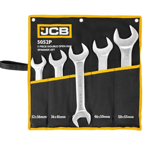 набор разрезных накидных ключей в чехле, (32-55 мм) 5 ед. JCB Tools JCB-5052P