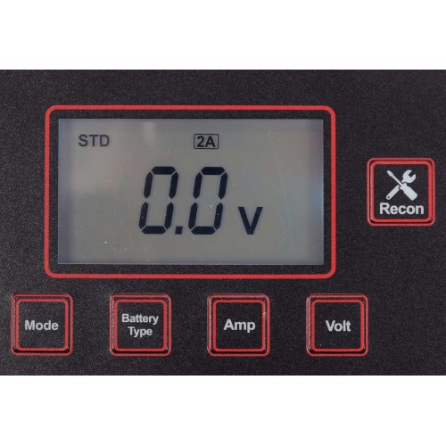 Зарядное кстройство с LCD дисплеем 230В YATO к аккумуляторам 12V-2/8/15А, 240A/год YT-83003