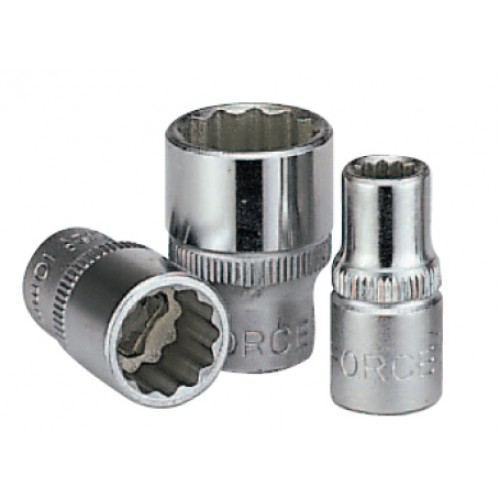 Головка торцевая 12-гранная,квадрат 1/4",13мм, длина 25мм. FORCE 52913 F
