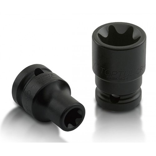 Головка торцева ударна 1/2",E14, коротка, довжина 38мм. TOPTUL KABK1614