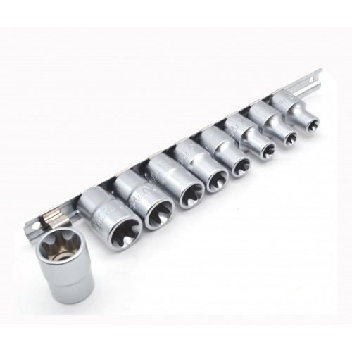 Набор головок TORX 1/2" E10-E24 9ед.(звезда Давида) TOPTUL GAAG0901