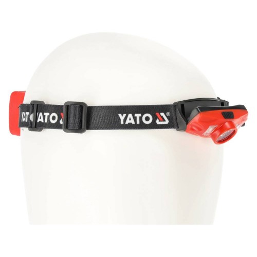 Фонарь диодный на лоб YATO; питание Li-Po 3,7 В 1000 мАч, 500 Lm, YT-08596
