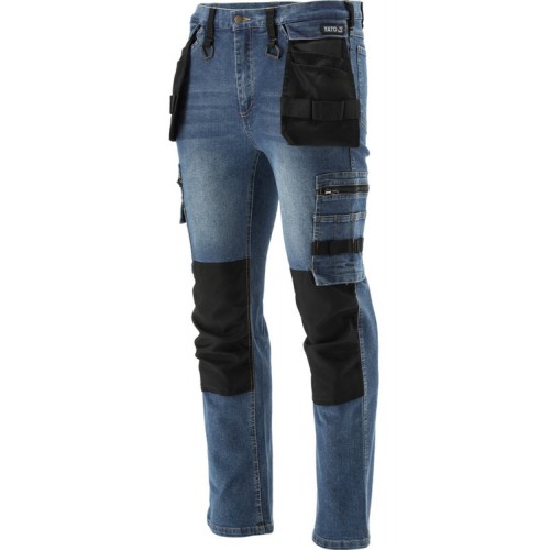 Брюки рабочие Stretch Jeans YATO: размер L.  YT-79052