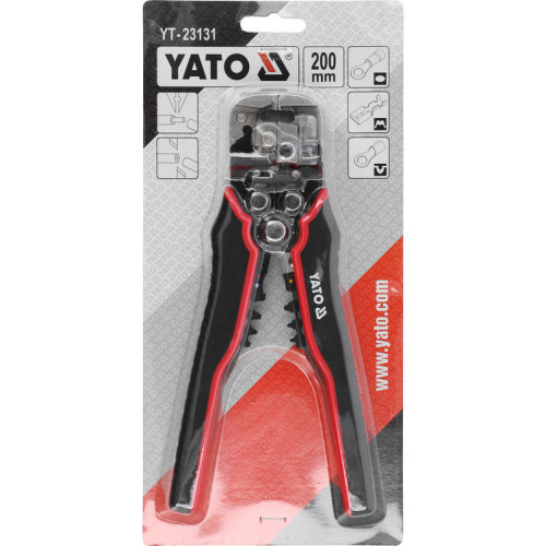 Кліщі для обтискання і зачистки провідників (стрипер) 0,2–6,0мм²,200мм. YATO YT-23131