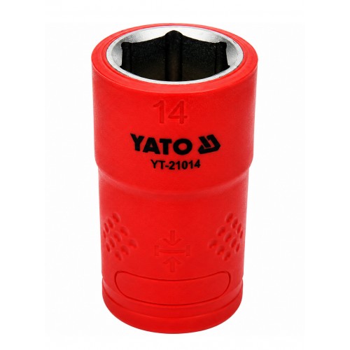 Головка торцева 3/8" діелектрична VDE,6-гранна,14мм, довжина 45мм. YATO YT-21014