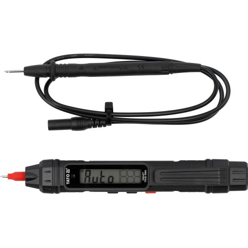 Мультиметр YATO с LCD-дисплеем, напряжение-0,8-600 V AC/DC, кабель 93 см YT-730822