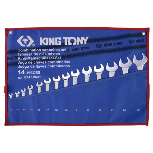 Набір ключів дюймових 14шт 3/8"~1-1/4" (TETORON) 1214SRN01 King Tony