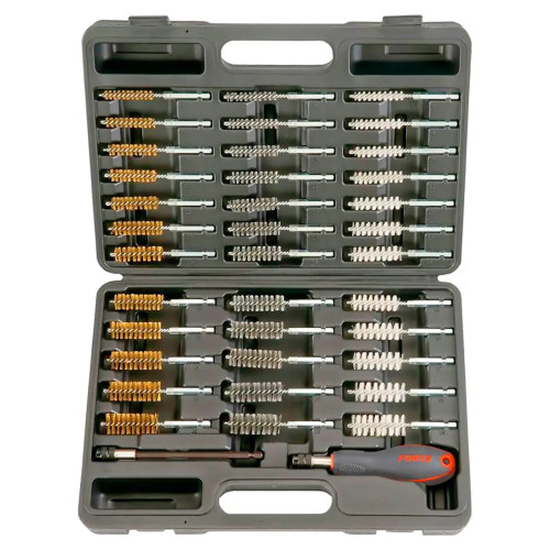 Набор зачистных щеток нейлоновые,металлические,с латунным покрытием, 38пр. Force 938U1 F