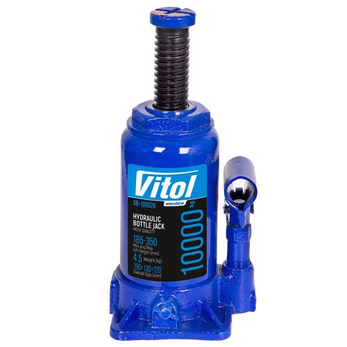 Домкрат бутылочный 10 тонн 185мм -350мм VITOL (DB-10002H)