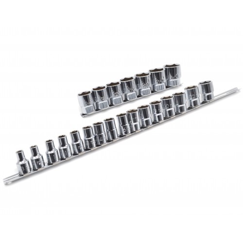 Набор головок 1/2" 23ед. 8~28,30,32мм (на планке) TOPTUL GAAQ1604U