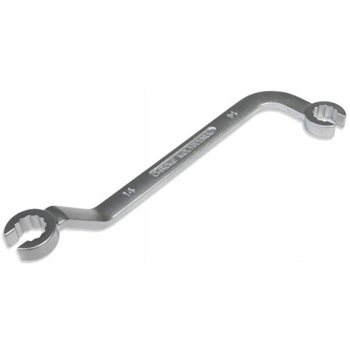 Гаечный ключ с открытым зевом 14мм, для топливных линий. QUATROS QS20812A