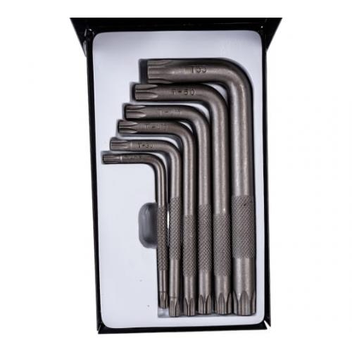 Набор ключей Torx Г-обр. 6 пр. (Т25-Т55) в металлическом 5502 Force