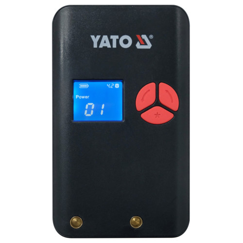 Портативний апарат точкового зварювання з Power Bank Li-Po 4,2В,6,3 А·год,500 А,вихід 2 А. YATO YT-82507