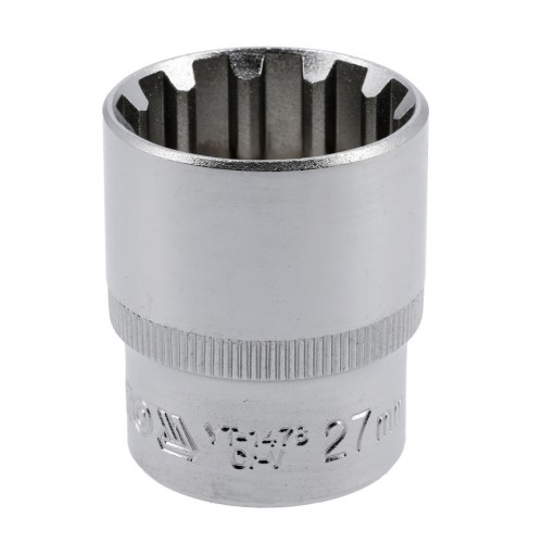 Головка торцева 1/2", Spline, 27мм, довжина 42мм. YATO YT-1478