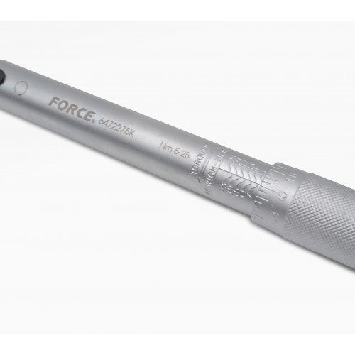 Ключ динамометрический для левой и правой резьбы 5-25Nm 1/4" 270мм 6472275K FORCE