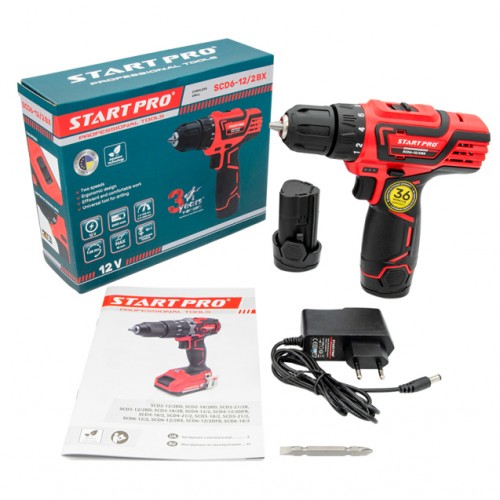 Шуруповерт акумуляторний 12V 2,0Ah 28 Н/м Start Pro SCD6-12/2 BX SCD6-12/2 BX