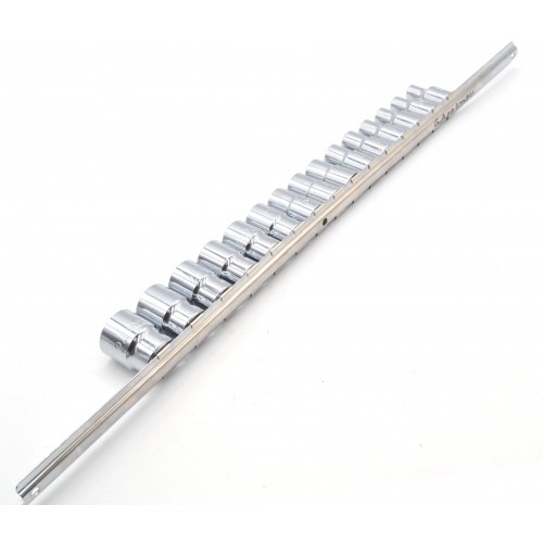 Набор головок 1/2" 15ед. 8~19,21,22,24мм (на планке) TOPTUL GAAQ1602U
