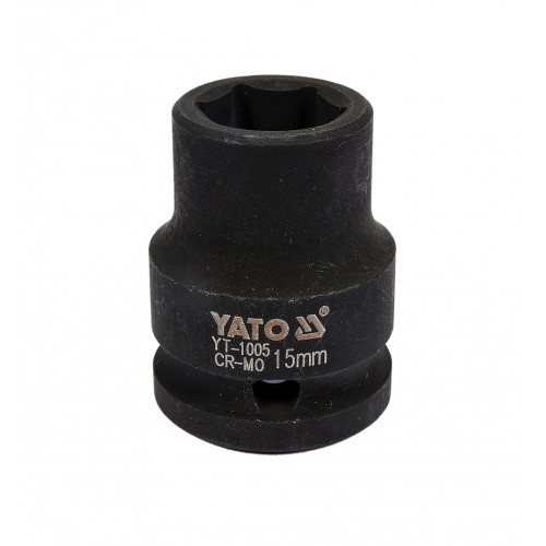 Головка торцевая ударная 1/2",6-гранная,15мм, длина 39мм. YATO YT-1005