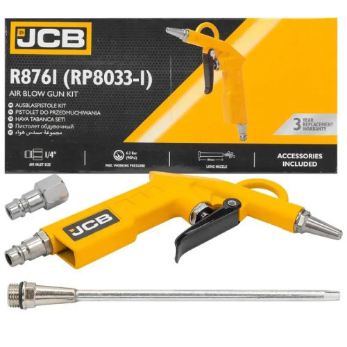 Пистолет продувочный JCB Tools 6,2 BAR (90 PSI). JCB-R8761