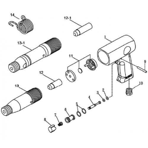 Штифт-ремкомплект для пневмомолотка 3309 JTC  3309-12 JTC