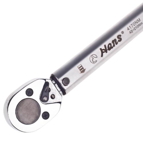 Ключ динамометрический щелчковый 42-210Nm 1/2" 470мм. 4170Nm HANS
