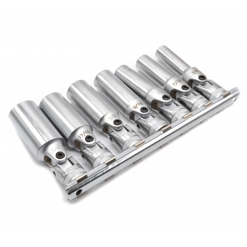 Набор головок 3/8" с карданом глубоких 7ед.дюймовые (3/8" - 3/4") 3077S FORCE