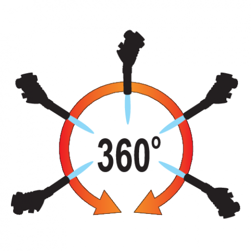 Горелка газовая YATO : цанговое соединение. PIEZO. 360°. до 2 кВт. t= 1300 ºC (EN417) [YT-36712]