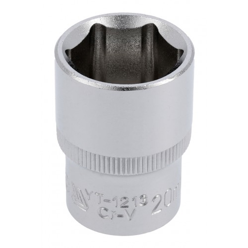 Головка торцевая короткая 6-гранная,квадрат 1/2",20мм, длина 38мм. YATO YT-1213